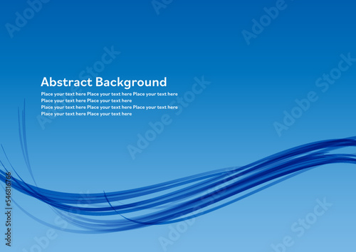 動きのある青ウェーブ背景