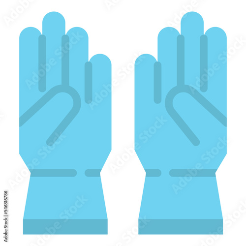 gloves hair salon hair dye tool icon