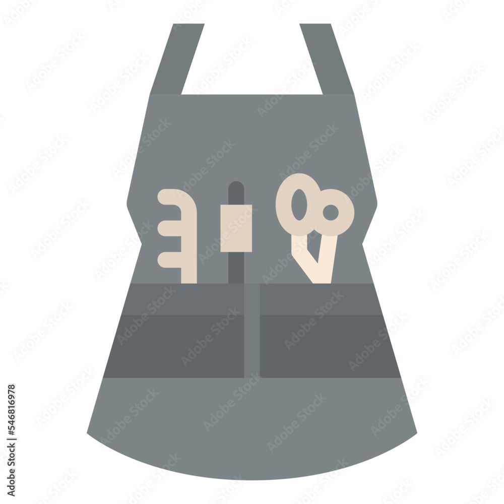 apron hair salon haircut tools icon apron hair salon haircut tools icon