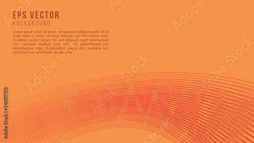 Orange Line Art Background Abstract EPS Vector