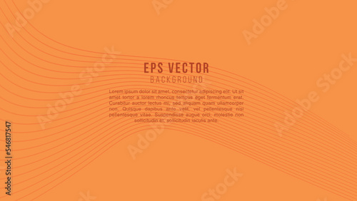Orange Line Art Background Abstract EPS Vector