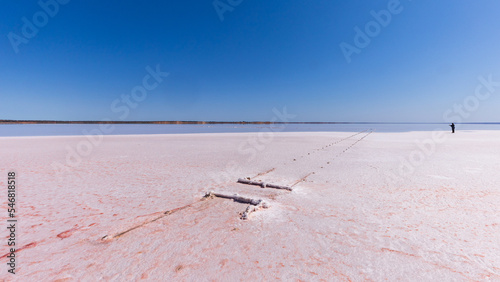 View of Hart Lake near Woomera, South Australia photo