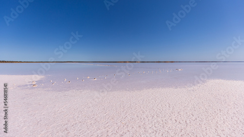 View of Hart Lake near Woomera, South Australia photo