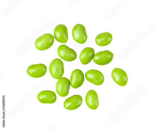 Green soy beans  on transparent png photo