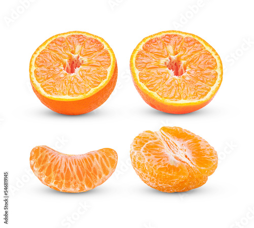 Mandarin fruit isolated on transparent png photo