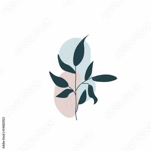 Abstract modern background with branch.Vector graphics.