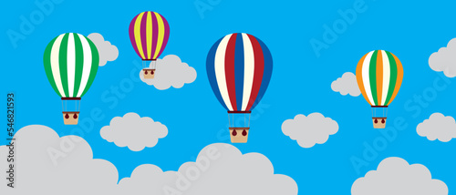 Hot Air Balloons and Clouds