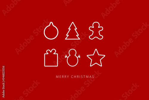 Merry Christmas. Card template. Vector illustration