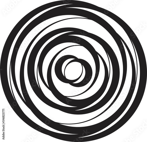 black thick halftone dotted circle speed lines. Abstract geometric shape motion. Design elements for frames, tattoos, web pages, prints, posters, and templates. Technology round Logo. Sunburst. Vector