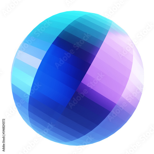 3d holographic colorful matt glass disco sphere png element. Purple and blue color light effect.