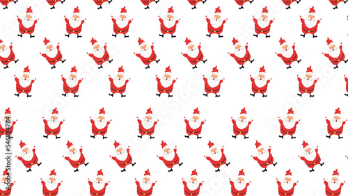 happy santa claus pattern background for wrapping gifts paper   vector illustration 