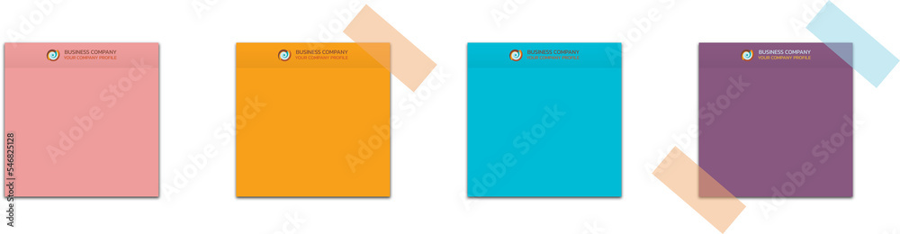 Professional business stationery items set beach color styles png illustration Professional business stationery items set beach color styles png illustration