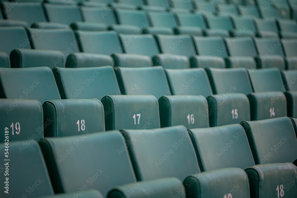 The empty seats of the stadium await match day The empty seats of the stadium await match day