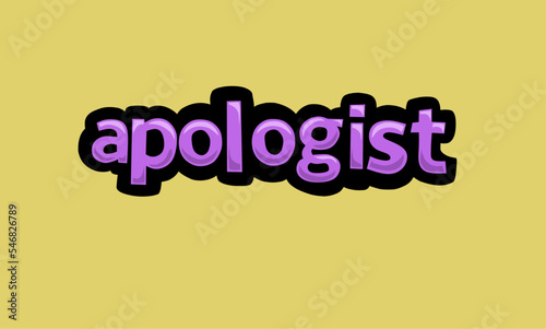 APOLOGIST writing vector design on a yellow background photo