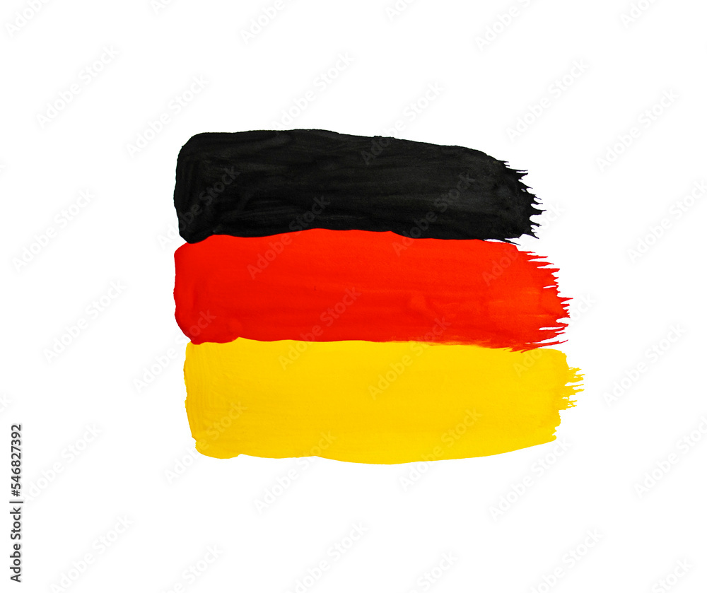 Obraz premium flag of Germany painted with paints, close-up