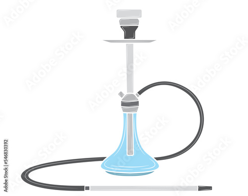Turkish hookah in isolate on white background.Vector illustration.