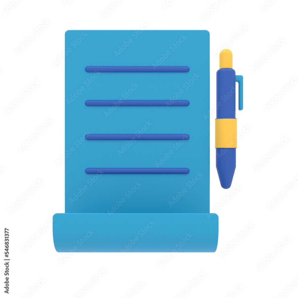 Illustration of a Paper and Pen with aesthetic colors suitable for web, apk or additional ornaments for your project Illustration of a Paper and Pen with aesthetic colors suitable for web, apk or additional ornaments for your project