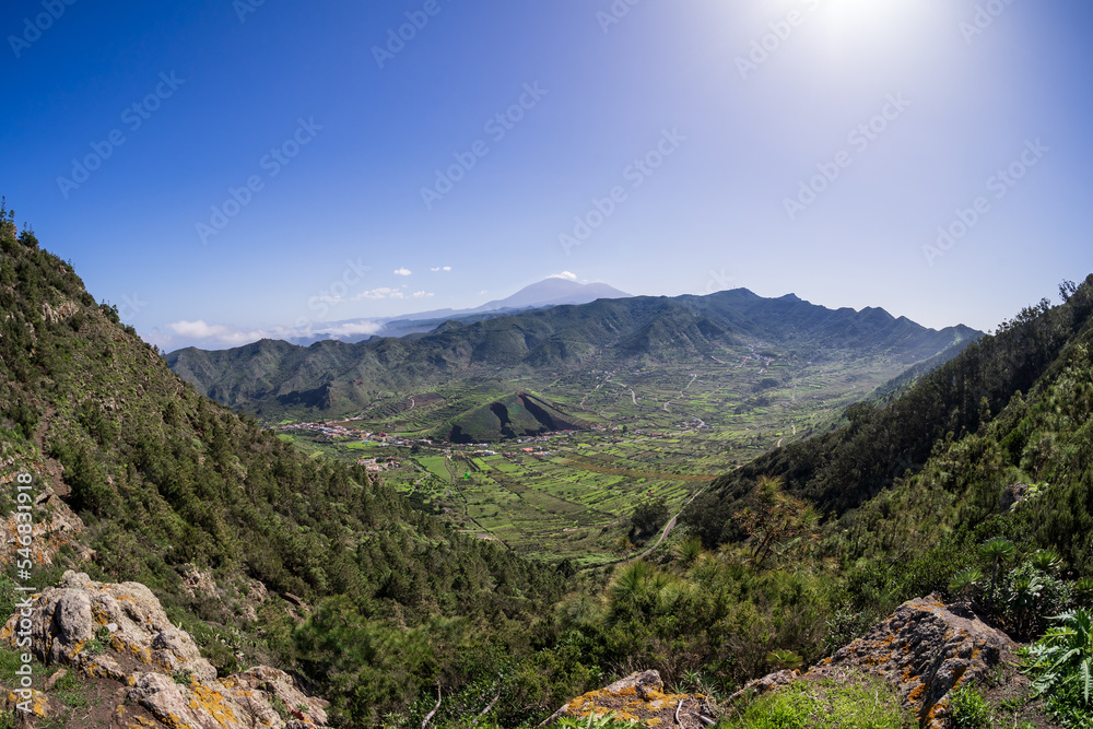 Fototapeta premium View of the Teno massif (Macizo de Teno), is one of three volcanic formations that gave rise to Tenerife, Canary Islands, Spain.