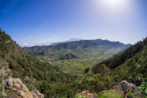 View of the Teno massif  Macizo de Teno   is one of three volcanic formations that gave rise to Tenerife  Canary Islands  Spain.