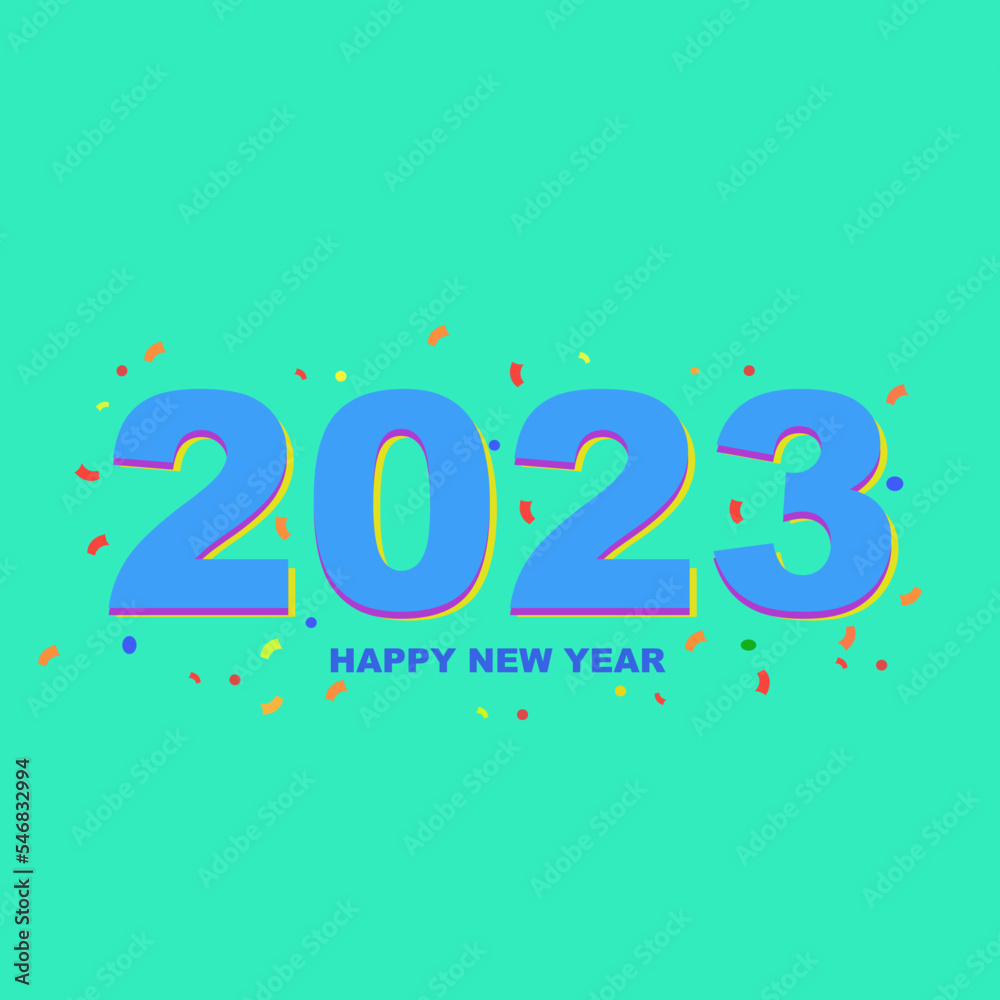 happy new year greeting template design