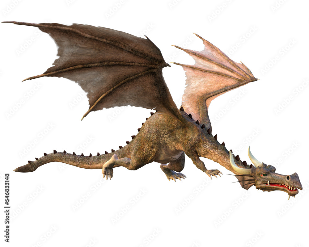 Fototapeta premium Fairy tale dragon, 3d render