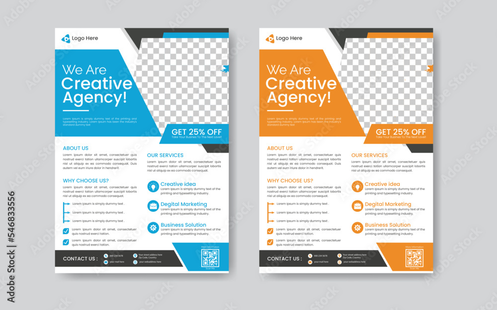 Corporate flyer design template for your business 