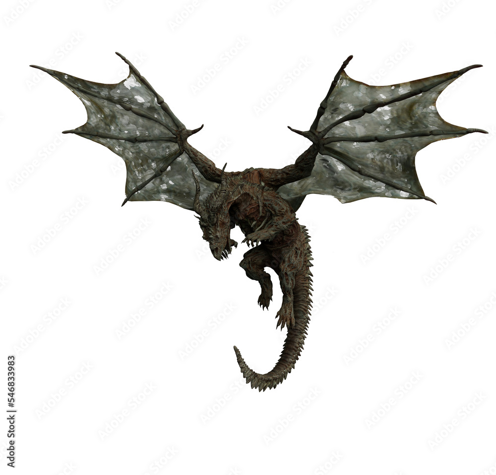 Obraz premium zombie dragon 3d render