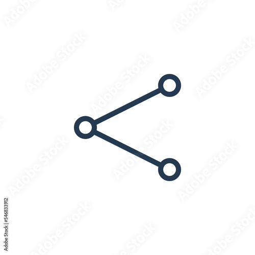 Share icon modern vector line design symbol sign social media friends circle network