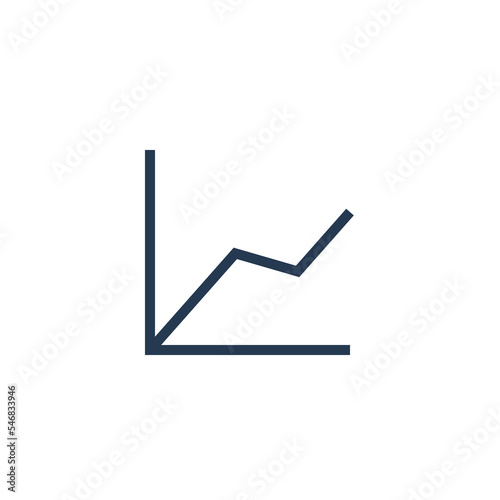 Graph icon modern vector line design symbol analytics increasing line bar chart business