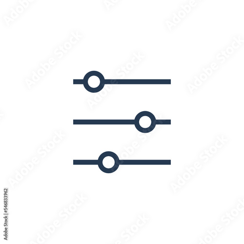 Filter icon modern vector line design symbol sign options settings adjustment order file