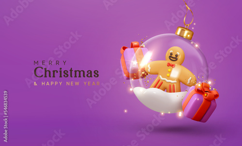 Fotografia Merry Christmas and Happy New Year