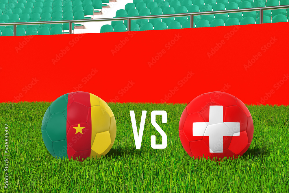 Fototapeta premium Cameroon VS Switzerland Match