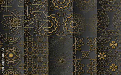 Ornament Islamic geometric vector background patterns