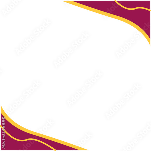 a frame with a purple and yellow trim design
