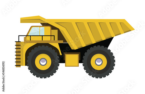 dump truck car construction transportation machine transport tractor industry equipment bulldozer vector illustration
