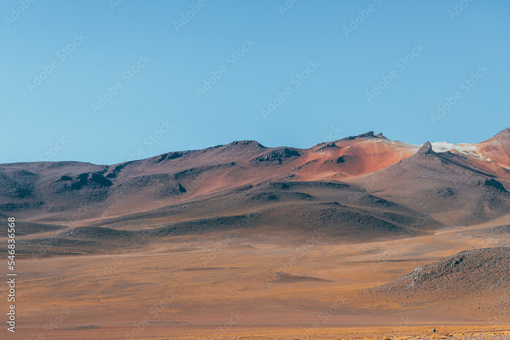 Fototapeta premium panoramic view of reserva natural eduardo abaroa parkland in bolivia