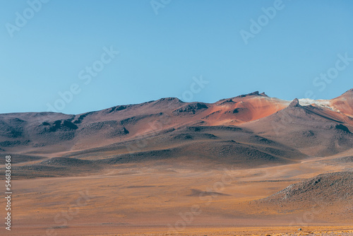 panoramic view of reserva natural eduardo abaroa parkland in bolivia