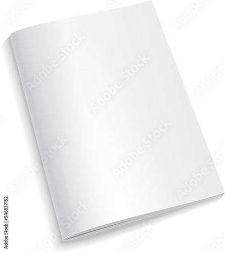 Mockup Blank Cover Of Magazine, Book, Booklet, Brochure. Illustration Isolated On White Background. Mock Up Template Ready For Your Design. Vector EPS10
