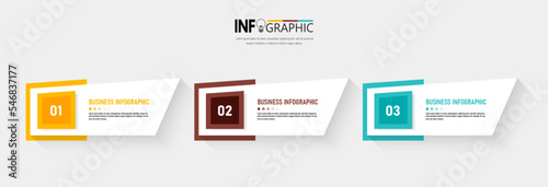 Presentation business infographic template vector.	
