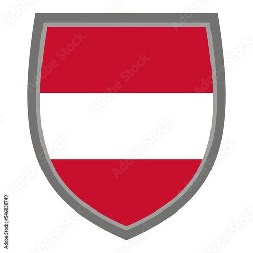 Free Download Shield with the colors of Austria flag, icon Austrian shield cut out - GFXLoad
