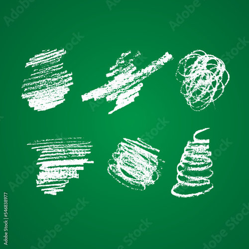 Set of grunge texture created with chalk and charcoal. Vector illustration