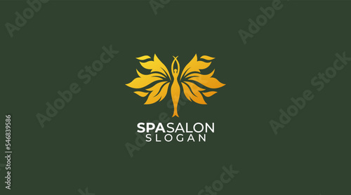 spa salon logo design beauty template