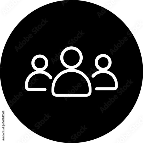 Business teamwork glyph icon