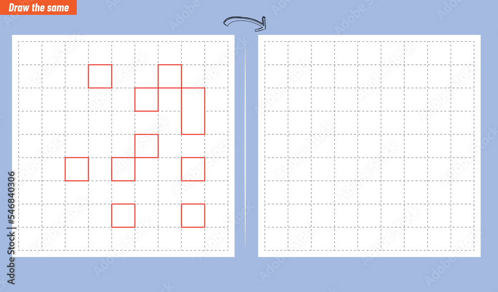 Visual intelligence questions IQ TEST. Draw the same Visual intelligence questions IQ TEST. Draw the same
