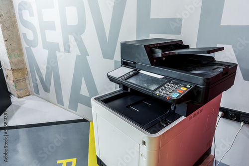Multifunction printer equipment for scanning and copy paper in office