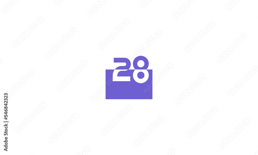 28 Number Purple Fresh Minimal Logo 28 Number Purple Fresh Minimal Logo