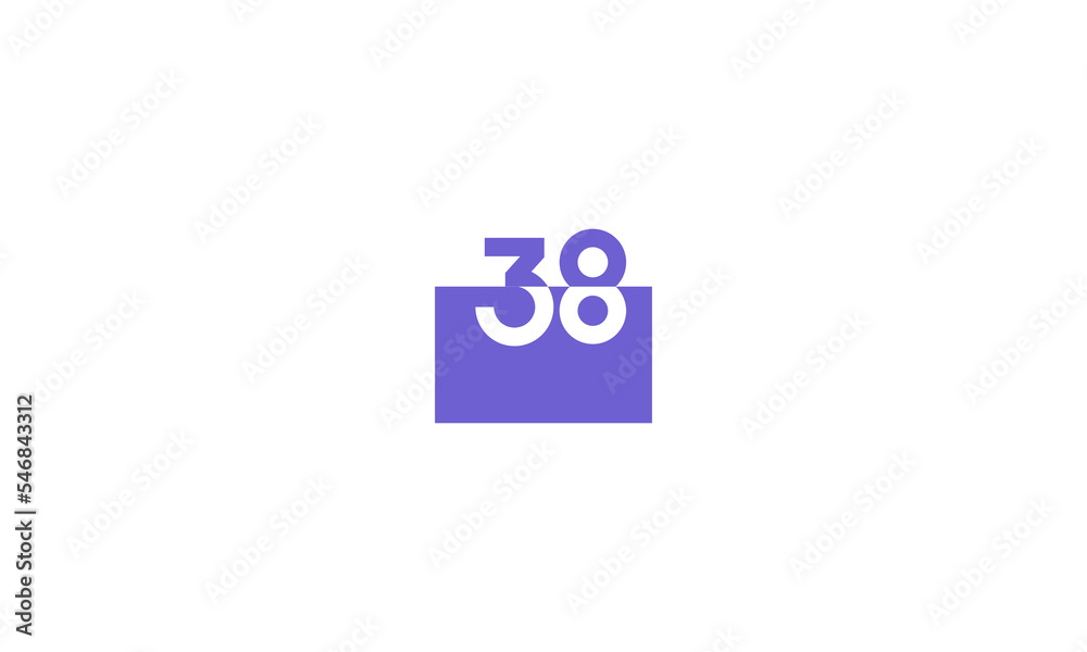 38 Number Purple Fresh Minimal Logo 38 Number Purple Fresh Minimal Logo
