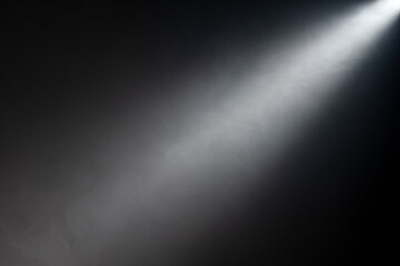 Close up of light beam isolated on black background