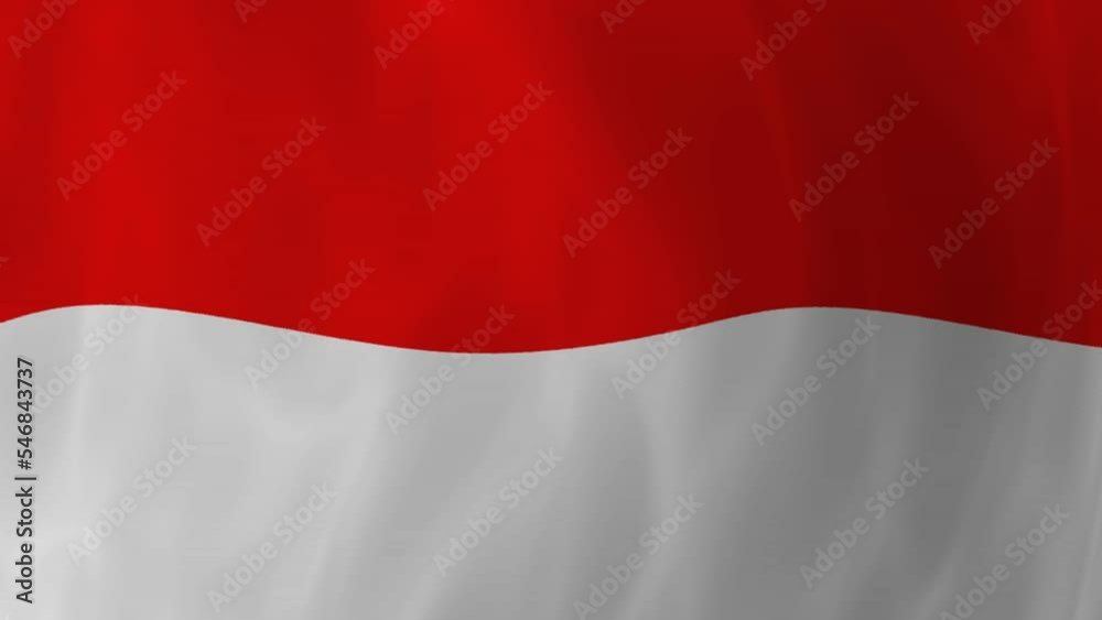 Animation of indonesian red and white flag raising background Animation of indonesian red and white flag raising background