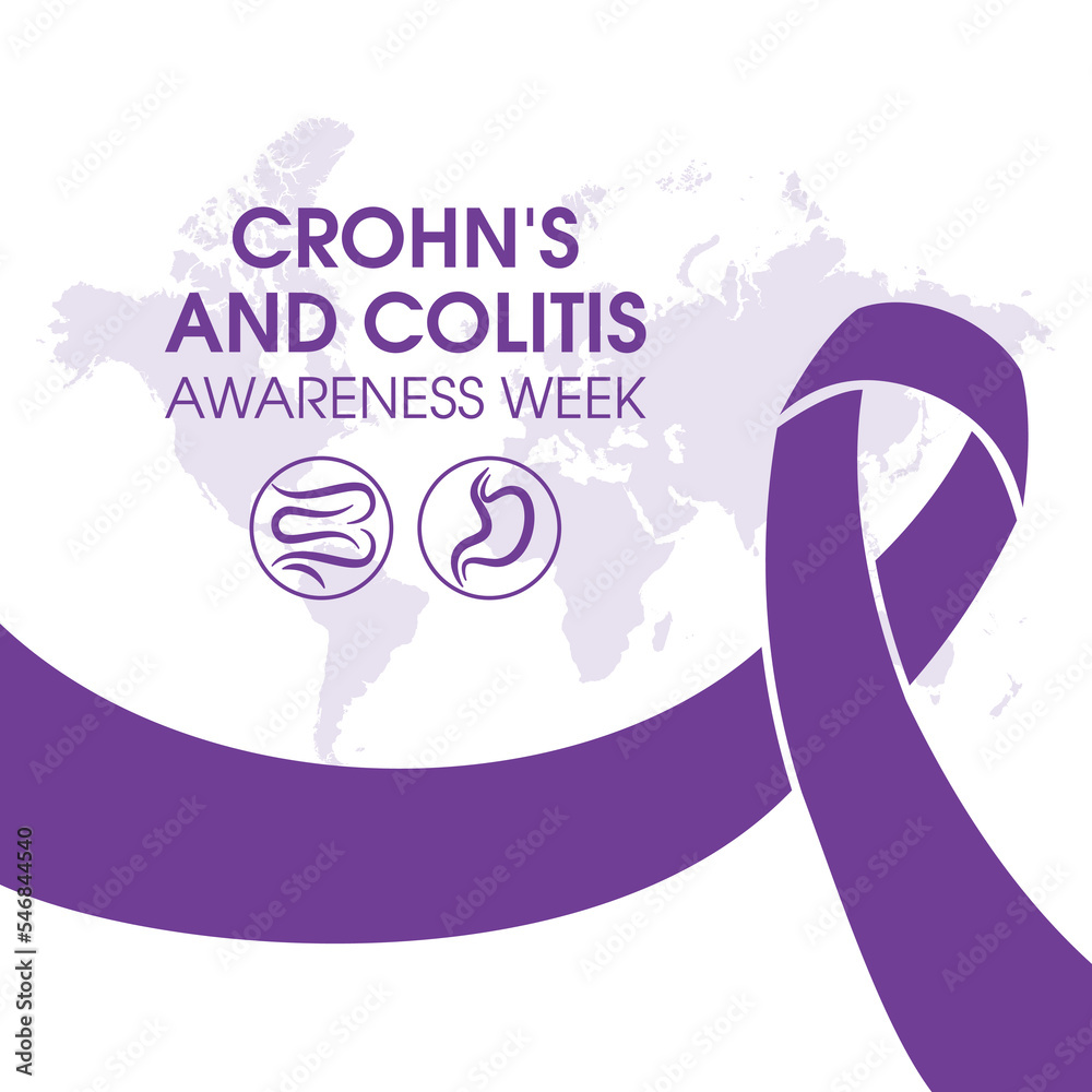 Crohn's and Colitis Awareness Week vector. Crohn's Disease and ...